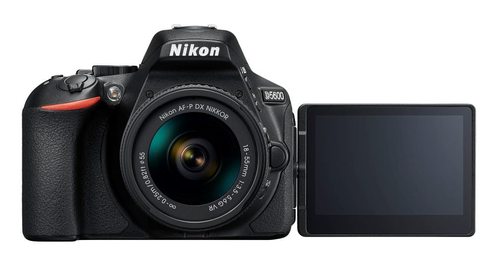 Nikon-D5600-digital-slr-camera-18-55-VR-lens-front-plus-touchscreen