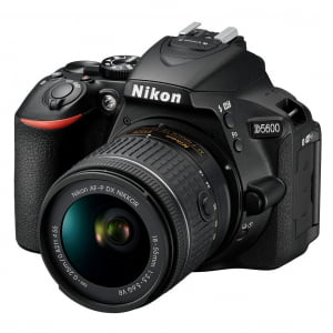 Nikon-D5600-digital-slr-camera-18-55-VR-lens-front-side-view